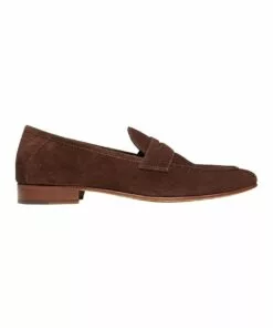 Aquila Nason Dark Brown Suede Loafers