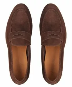 Aquila Nason Dark Brown Suede Loafers 5 Aquila Nason Dark Brown Suede Loafers -Shoes Sales 881534710 3 720x928