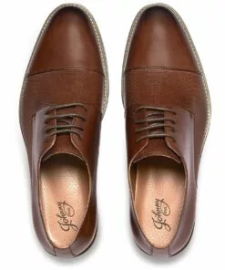 Johnny Bigg The Dale Tan Panel Textured Dress Shoe -Shoes Sales 896899240 4 720x928