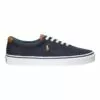 Polo Ralph Lauren Keaton Leather-Trim Navy Canvas Sneaker