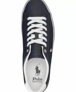 Polo Ralph Lauren Longwood Navy Leather Sneaker -Shoes Sales 903218590 3 720x928