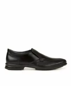 Hush Puppies Cahill Black Slip On Shoe